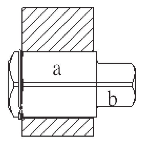 70VK Pièces de raccord à carrés de calibrage Gr. 11; für Nr. 734/4; Länge 24,7 mm