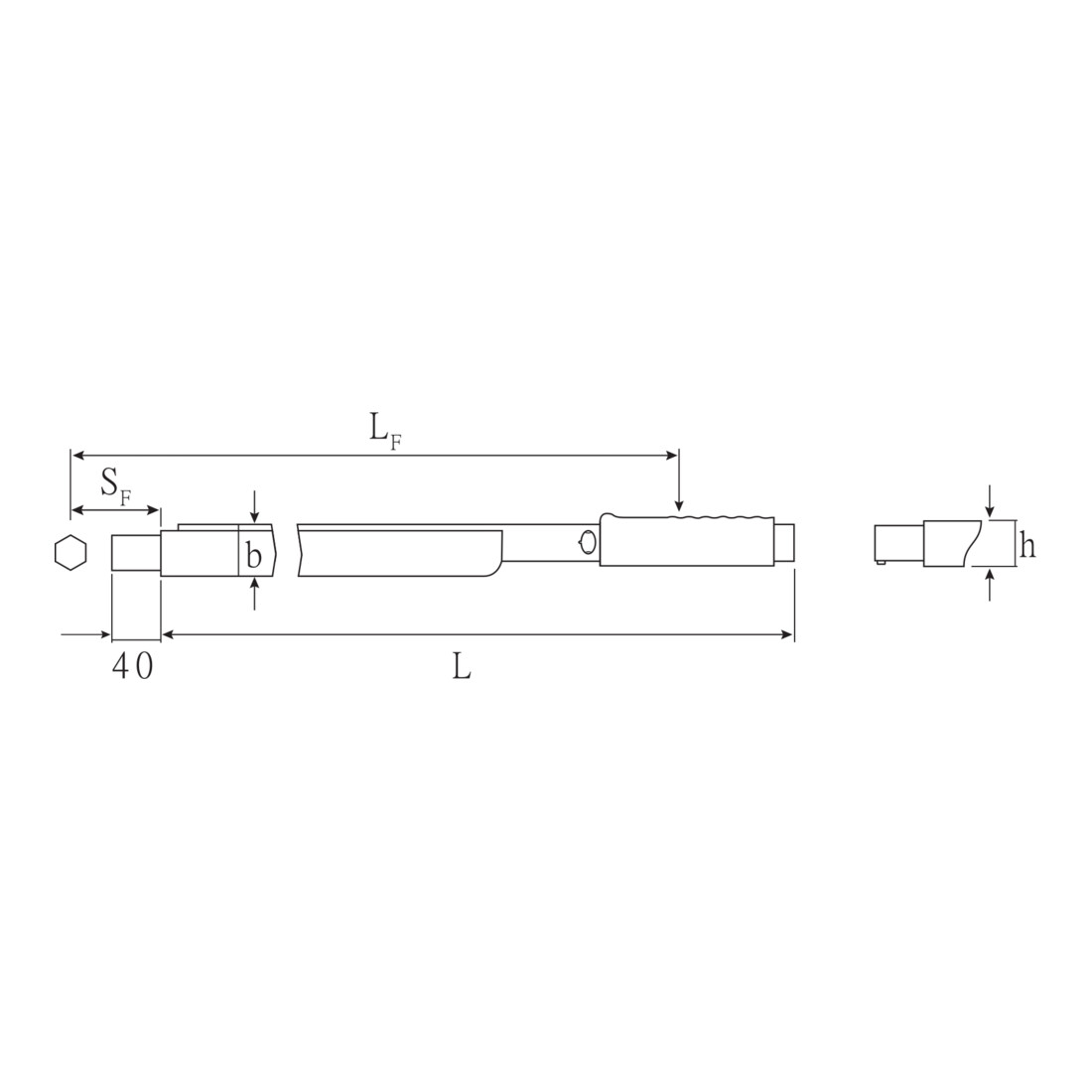 730/80 Clé dynamométrique Service MANOSKOP® à attachement pour embouts 160-800 N·m
