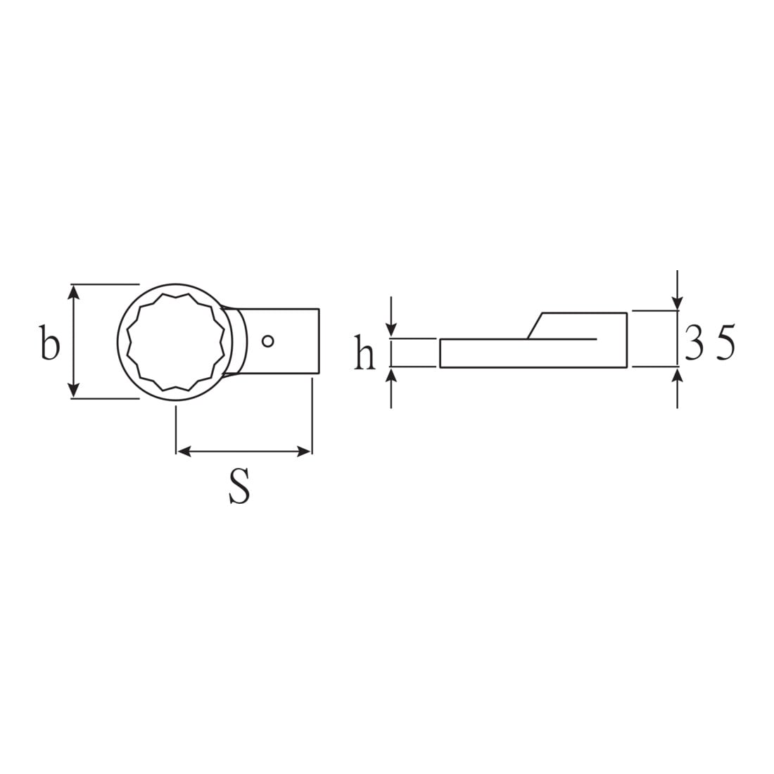 Stahlwille Ring Attachment Attachment Tools 732/80 pour cône porte-outil 9x12