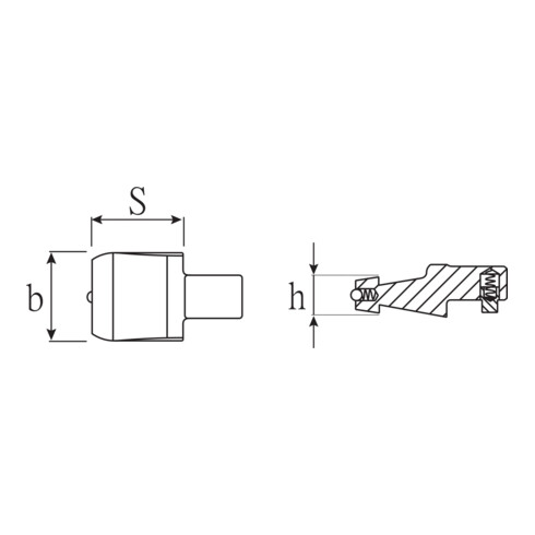 7370/10-2 Adaptateur pour embouts Außenvierkant 9x12 mm