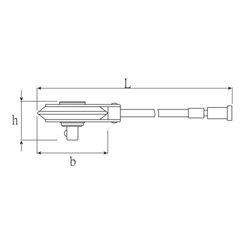 7380N/7385N Disques de mesure d'angles Nr. 7385N; Innenvierkant 3/4 "; Außenvierkant 3/4 "; Länge 416 mm