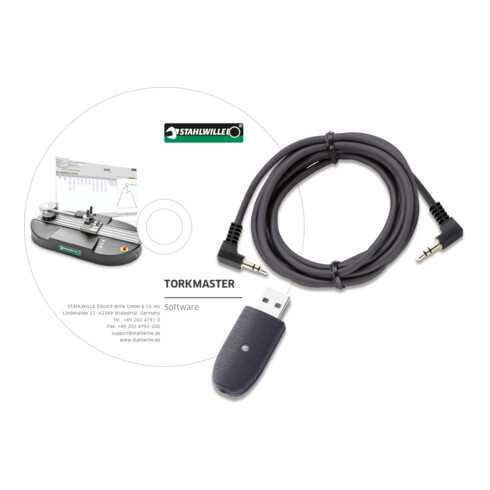 7759-4 Adaptateur USB, câble à jack et logiciel Torkmaster Länge 1,5 m