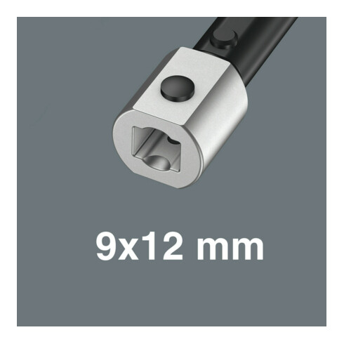 Clé à douille Wera 7770 9x12mm à extrémité ouverte Taille 10
