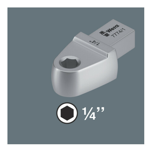 7774/1 Adaptateur d’embouts 1/4" interchangeable, 1/4" x 42 mm