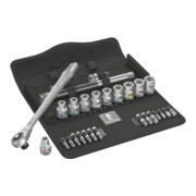 8100 SC 10 Jeu cliquet Zyklop Metal avec carré mâle traversant, à emmanchement 1/2", syst. impérial, 28 pièces-1