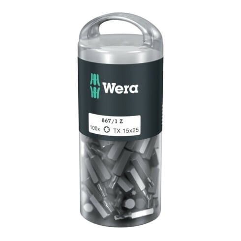 Embouts Wera TORX® DIY 100, TX , 100 pièces