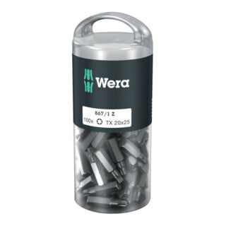 Wera Embouts TX 867/1 Z, 100 pièces, longueur 25 mm