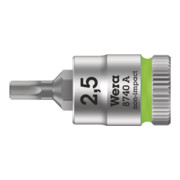 8740 A Douille-embout Zyklop pour vis à six pans creux, à emmanchement 1/4", 2.5 x 28 mm