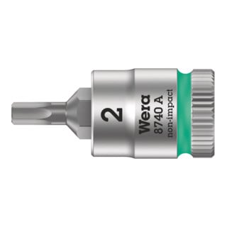 8740 A Douille-embout Zyklop pour vis à six pans creux, à emmanchement 1/4", 2 x 28 mm