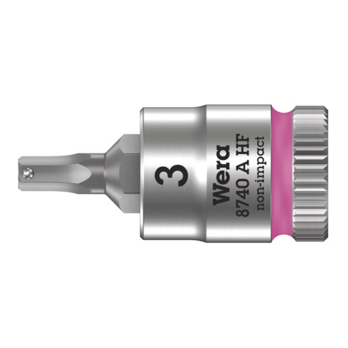 Wera 8740 A HF Hex-Plus Zyklop Bit nut avec 1/4 d'entraînement, avec fonction de maintien pour vis à six pans creux, métrique