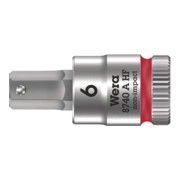 Wera 8740 A HF Hex-Plus Zyklop Bit nut avec 1/4 d'entraînement, avec fonction de maintien pour vis à six pans creux, métrique