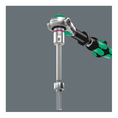 8740 B HF 1 Jeu de douille-embouts Zyklop avec fonction de retenue et attachement 3/8", 7 pièces