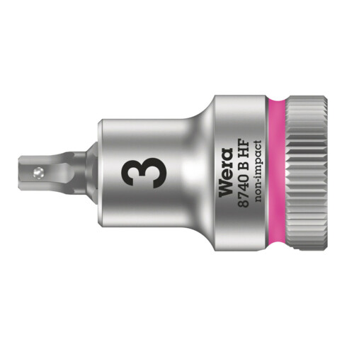 Wera 8740 B HF Hex-Plus Écrou à embout Zyklop avec entraînement 3/8, avec fonction de maintien pour vis à six pans creux, métrique