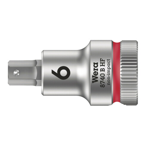 Wera 8740 B HF Hex-Plus Écrou à embout Zyklop avec entraînement 3/8, avec fonction de maintien pour vis à six pans creux, métrique