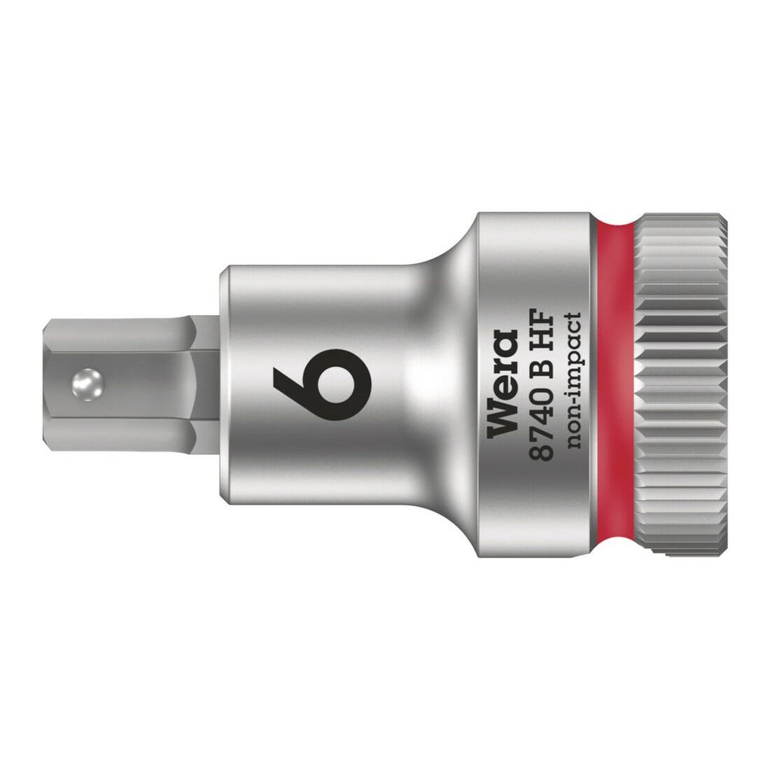 Wera 8740 B HF Hex-Plus Écrou à embout Zyklop avec entraînement 3/8, avec fonction de maintien pour vis à six pans creux, métrique