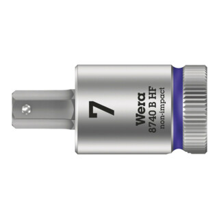 Wera 8740 B HF Hex-Plus Écrou à embout Zyklop avec entraînement 3/8, avec fonction de maintien pour vis à six pans creux, métrique