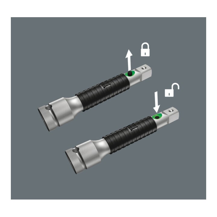 8796 LB Rallonge Zyklop « flexible-lock » avec bague de rotation rapide, longue, 3/8", 3/8" x 200 mm