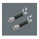 8796 SA Rallonge Zyklop « flexible-lock » avec bague de rotation rapide, courte, 1/4", 1/4" x 75 mm