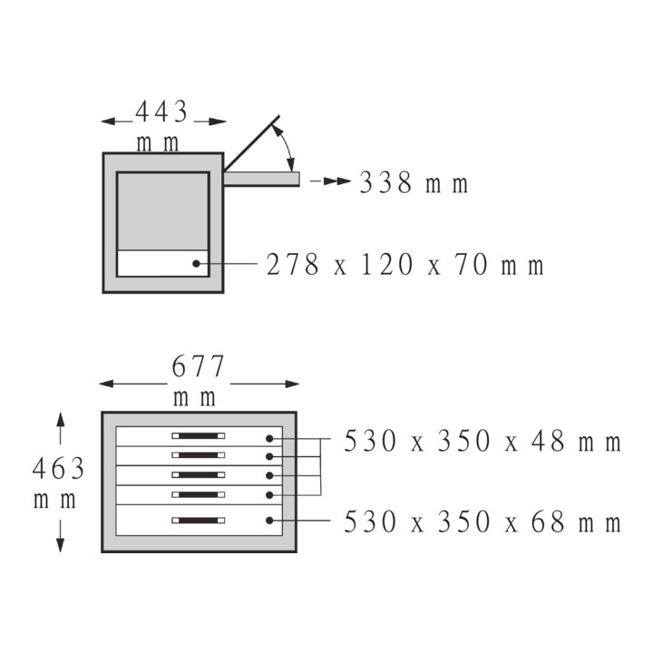 920 Module à cassettes 5 Schubladen rouge RAL 3020; Kombinierbar mit Nr. 920; 922N