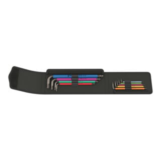 950/9 Hex-Plus Multicolour Imperial 1 Jeu de clés mâles coudées, syst. impérial, BlackLaser, 9 pièces