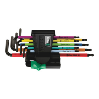 967/9 TX BO Multicolour 1 Jeu de clés mâles coudées TX® BO Multicolour, BlackLaser, 9 pièces
