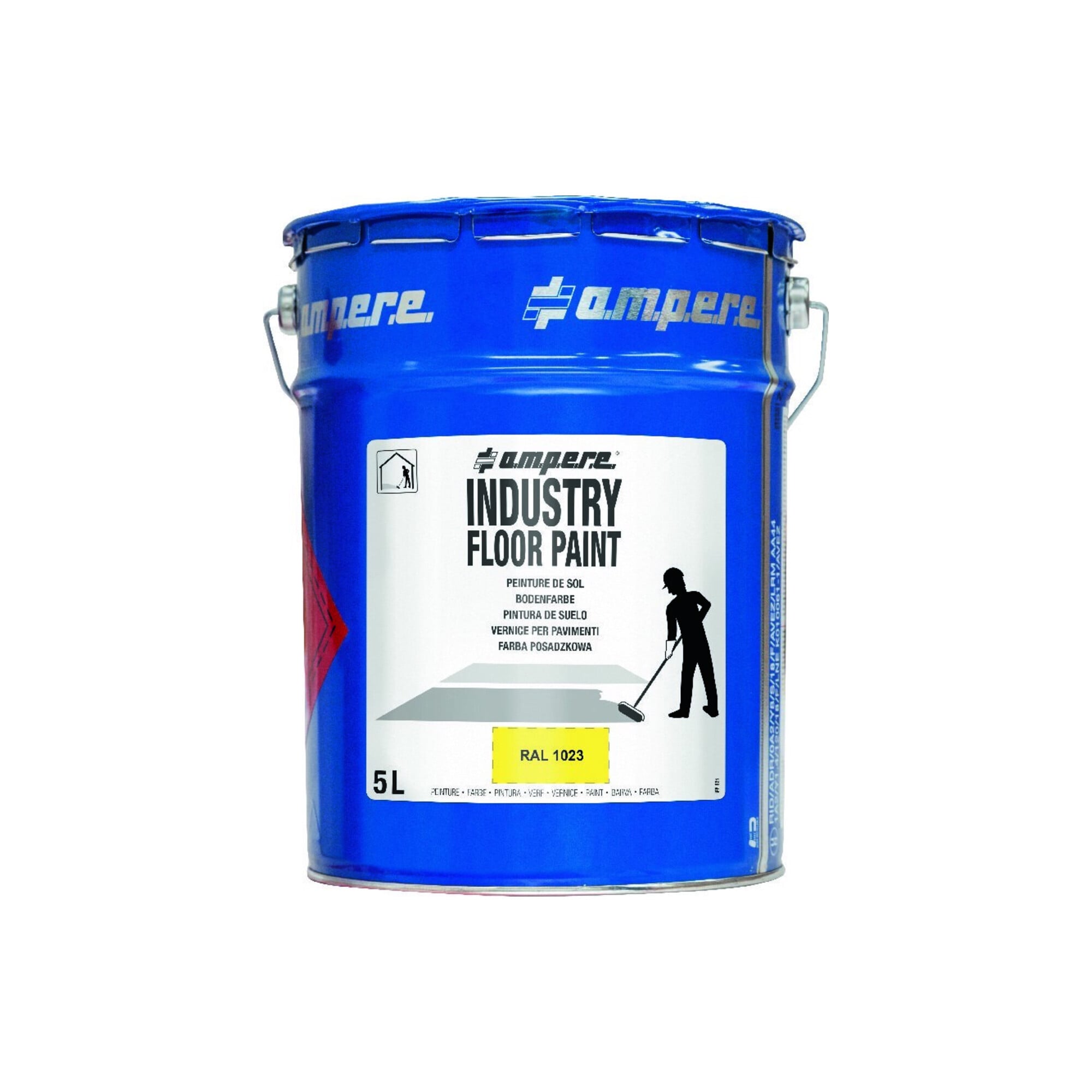 A.M.P.E.R.E. Bodenmarkierungsfarbe Traffic Industry Floor Paint 5L gelb