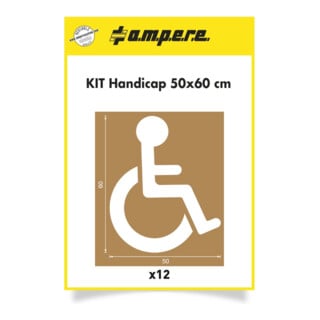A.M.P.E.R.E. Kit de pochoirs Handicap 50 cm x 60 cm