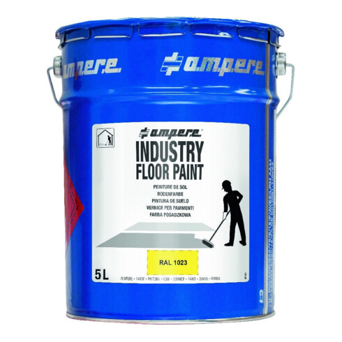 A.M.P.E.R.E. Peinture de marquage au sol Traffic Industry 5L jaune