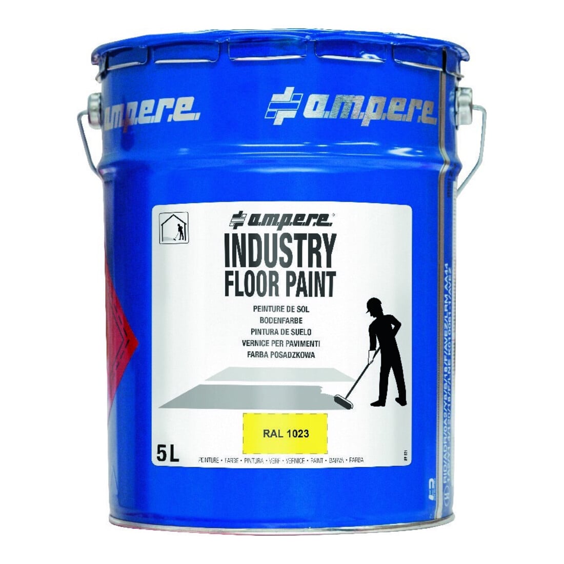 A.M.P.E.R.E. Peinture de marquage au sol Traffic Industry 5L jaune
