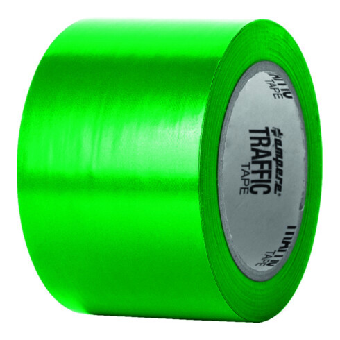 A.M.P.E.R.E. Ruban de signalisation standard 0,15 mm épais 75 mm x 33 m vert