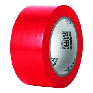 A.M.P.E.R.E. Ruban de signalisation Standard 0,15 mm Épaisseur 50 mm x 33 m Rouge