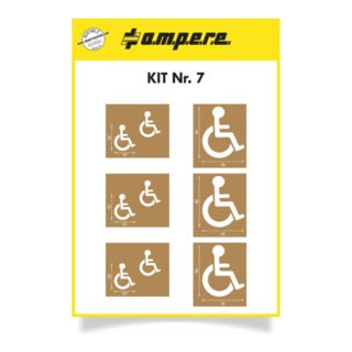 A.M.P.E.R.E. Schablonenset Schablonen KIT Handicap 60 cm& 30 cm