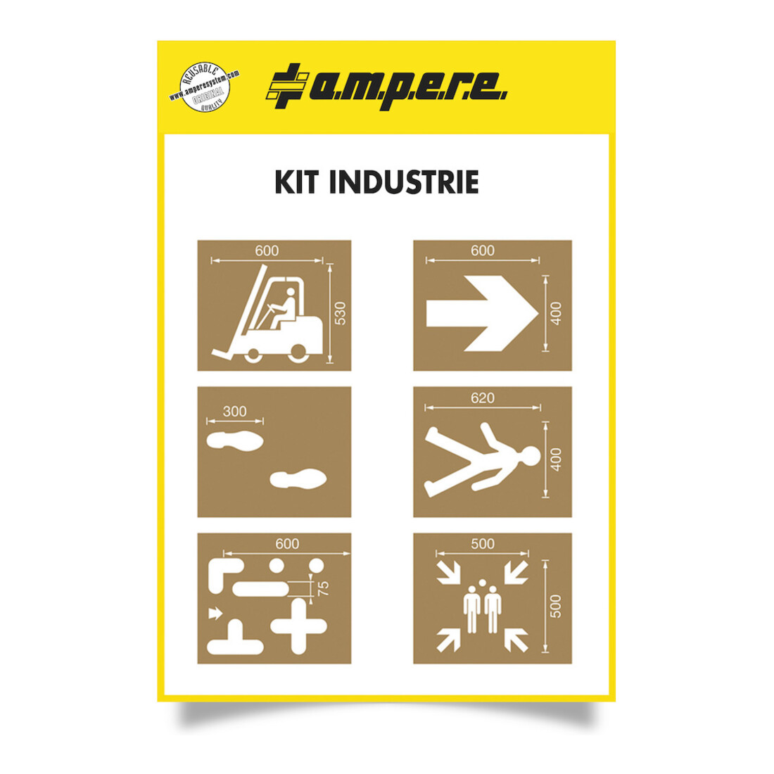 A.M.P.E.R.E. Schablonenset Schablonen KIT Industrie
