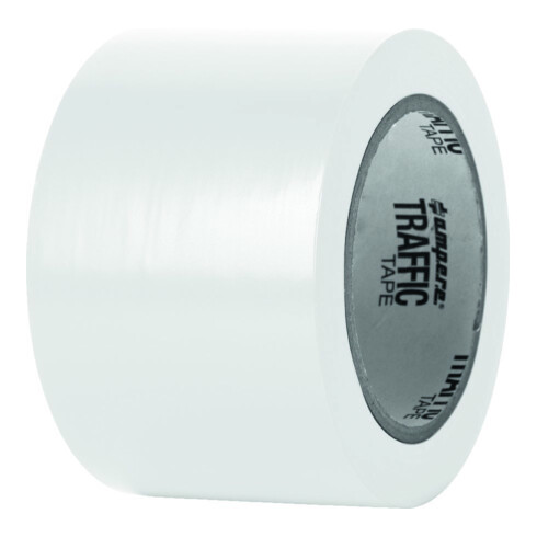 A.M.P.E.R.E. Traffic Tape Standard 0,15 mm Épaisseur 75 mm x 33 m Blanc