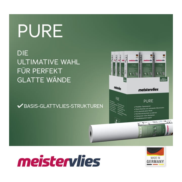 A.S. Création Vlies Meistervlies Maku Pure 25 x 1 m glatt 150g/m² Weiß
