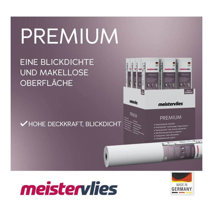 A.S. Création Vliestapete Meistervlies Premium 10,05 x 0,53 m überstreichbar Strukturtapete
