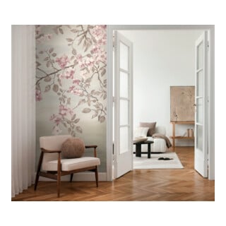 A.S. Création Fototapete Cosmo Living 3er Panel 1,59 x 2,80 m Blüten Rosa Creme