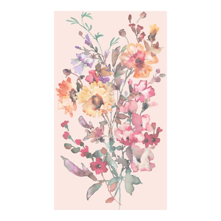 A.S. Création Fototapete Cosmo Living 3er Panel 1,59 x 2,80 m Blumen Rosa Gelb Grün