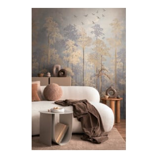 A.S. Création Fototapete Cosmo Living 3er Panel 1,59 x 2,80 m Wald Beige Blau