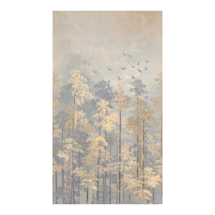 A.S. Création Fototapete Cosmo Living 3er Panel 1,59 x 2,80 m Wald Beige Blau