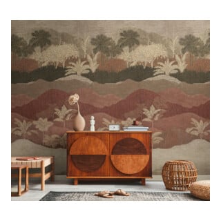 A.S. Création Fototapete Vibes & Styles 3er Panel 1,59 x 2,80 m Beige Rot Braun