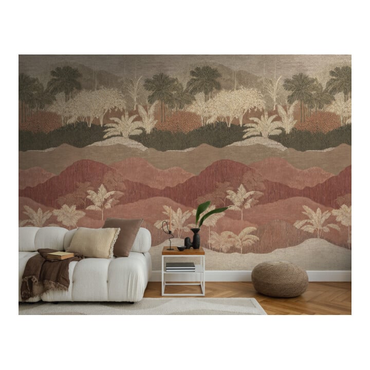 A.S. Création Fototapete Vibes & Styles 3er Panel 1,59 x 2,80 m Beige Rot Braun