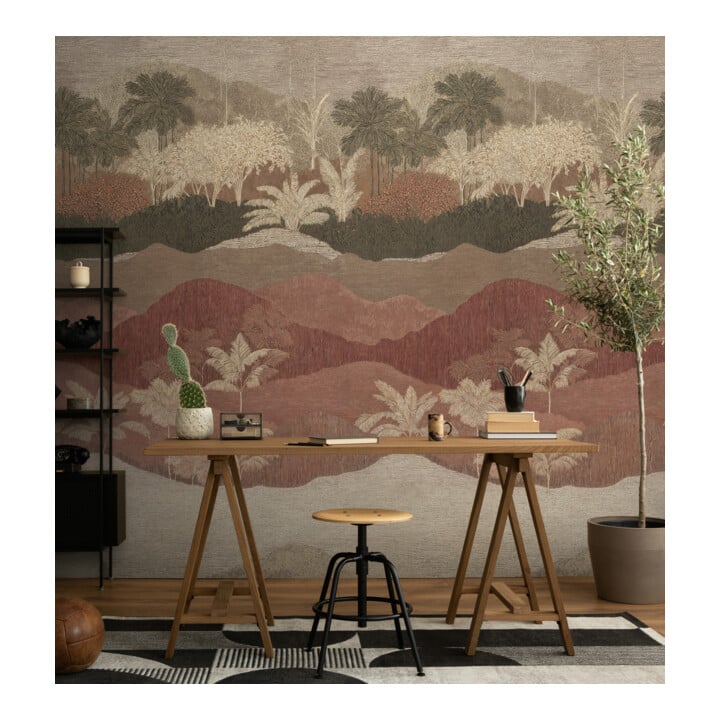A.S. Création Fototapete Vibes & Styles 3er Panel 1,59 x 2,80 m Beige Rot Braun