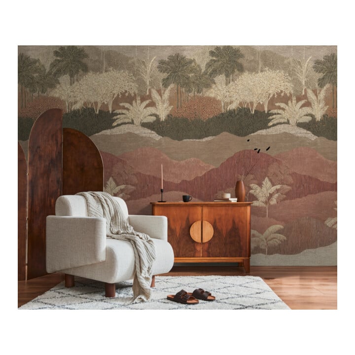 A.S. Création Fototapete Vibes & Styles 3er Panel 1,59 x 2,80 m Beige Rot Braun