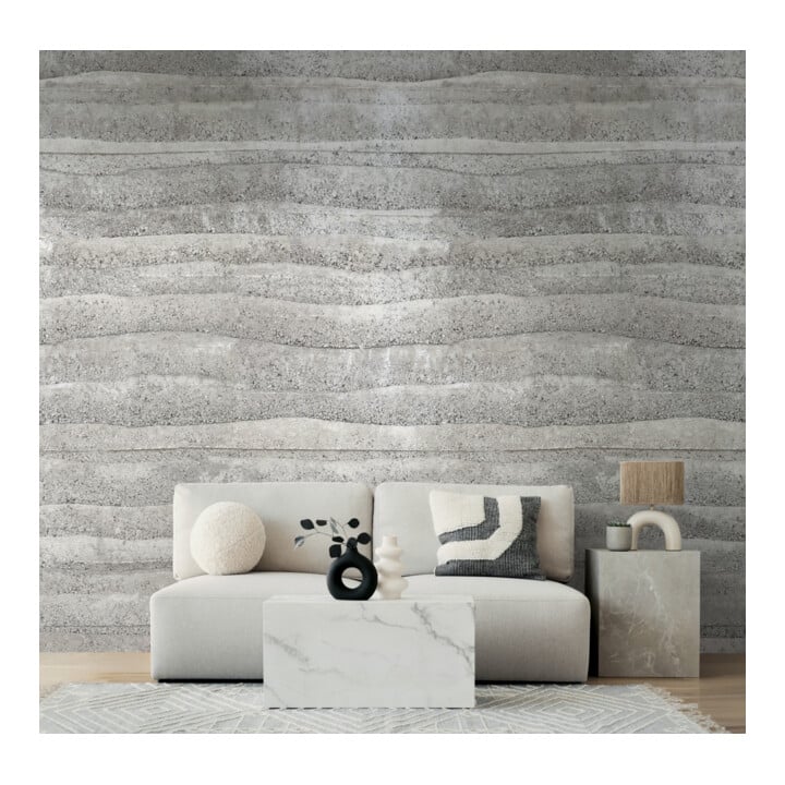 A.S. Création Fototapete Vibes & Styles 3er Panel 1,59 x 2,80 m Beton Grau Braun