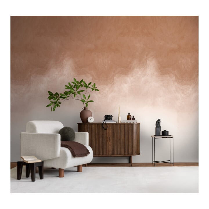 A.S. Création Fototapete Vibes & Styles 3er Panel 1,59 x 2,80 m Farbverlauf Creme Beige Rot