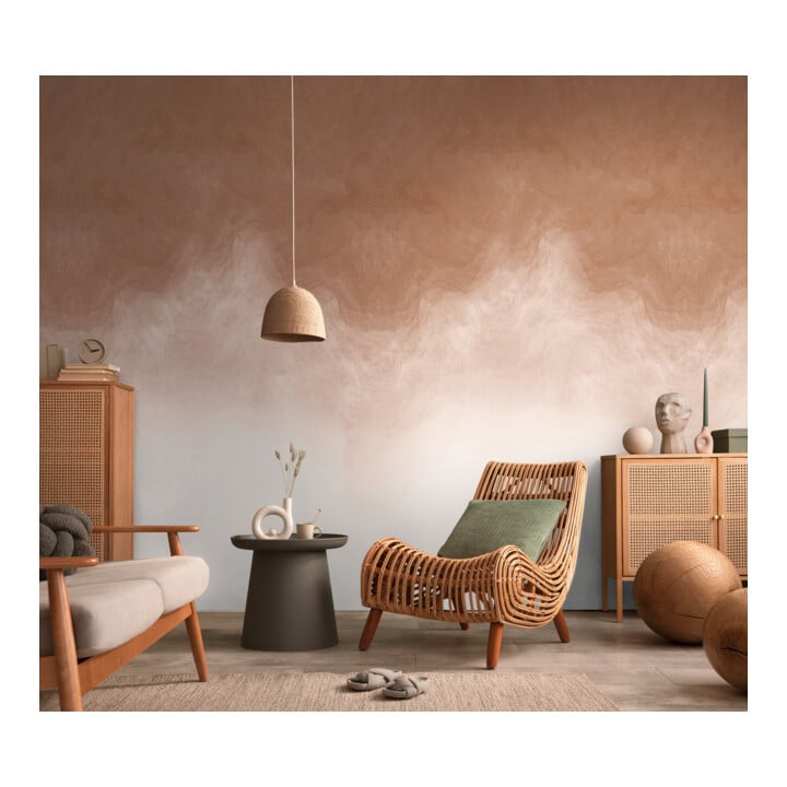 A.S. Création Fototapete Vibes & Styles 3er Panel 1,59 x 2,80 m Farbverlauf Creme Beige Rot
