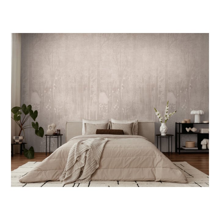 A.S. Création Fototapete Vibes & Styles 3er Panel 1,59 x 2,80 m Wald Beige Creme