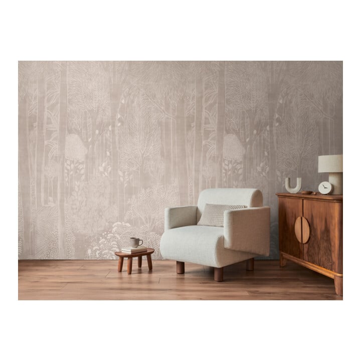 A.S. Création Fototapete Vibes & Styles 3er Panel 1,59 x 2,80 m Wald Beige Creme