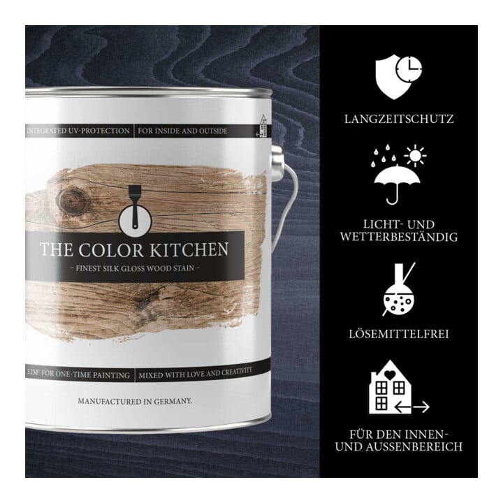A.S. Création Holzlasur The Color Kitchen Anthrazitgrau seidenglänzend wetterfest 2,5 l